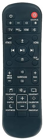 ALLIMITY Replaced Remote Control Fit for JBL 9.1 Soundbar, 5.1 Soundbar, 3.1 Soundbar, 2.1 Soundbar, 2.0 Soundbar and JBL2GBAR51IMBLKAM Bar 5.1 Surround SoundBar