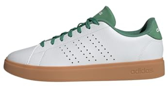 adidas Men's Advantage 2.0 Shoes, White/Preloved Green/Preloved Green, 5 UK