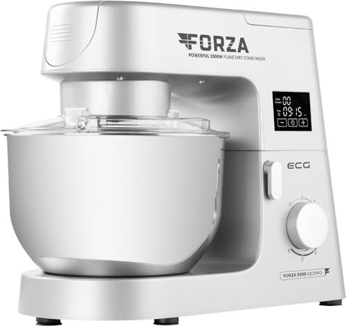 ECG FORZA 5500 Giorno Argento Robot de cocina 1500W Pantalla LED táctil Plata