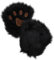 Focupaja Pelzige Bärentatzen Wolf Handschuhe Faux Tier Cosplay Fingerlose Handschuhe Niedliche Katze Handschuhe Warme Plüsch Winterhandschuhe Eine Größe Schwarz