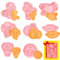 PTaizjjz Juego de cortadores de galletas para el día de San Valentín, 8 cortadores de galletas de plástico para boda, cortadores de relieve prensables para San Valentín, suministros de horneado