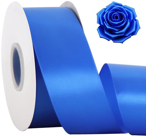 TONIFUL Satinband, breit, solides Stoffband für Geschenkverpackungen, Blumensträuße, Schleifen und Bastelarbeiten, Weihnachten, Valentinstag, Geburtstag, Hochzeit und Party-Dekoration, 50 m x 45 m,