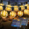 Solar Garden Lights Outdoor, 2 Packs 13M/42Ft G40 Solar String Lights Outdoor Waterproof with 15+1 Shatterproof LED Bulbs for Garden, Gazebo, Patio, Party, Festival Decoration