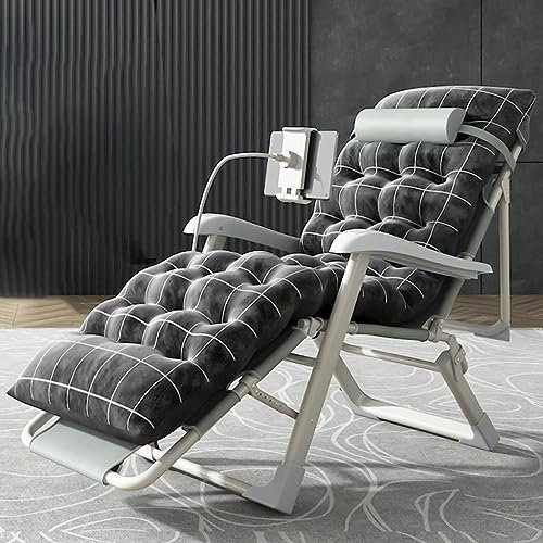 Chaise inclinable Pliante Zero Gravity pour intérieur et extérieur, Chaise Longue de Patio avec Appui-tête, Chaise de Plage avec Repose-Pieds, chaises Longues Pliantes avec Support de téléph
