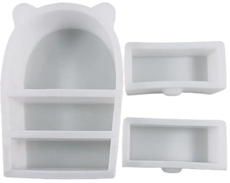 X-Institute Caja de almacenamiento de cristal epoxi 3D con orejas de aniversario para soporte de joyas, almacenamiento de joyas, decoración del hogar, bonitos moldes de silicona para resina