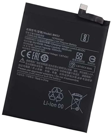 Trconelectron BM53 3.87V, 4900mAh Ersatz Akku Kompatibel mit Mi 10T M2007J3SY 10T Pro M2007J3SG M2007J3SP BM53 1ICP6/65/84