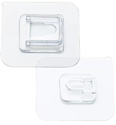 Denash Doppelseitige Klebehaken, Transparent, Wasserdicht, Selbstklebende Haken für die Küche