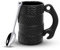 Peelanmall Mug Ceramique Artisanale 3D, Tasse Cappuccino avec Couvercle, Tasse à Café en Forme de Grenade en Céramique avec Couvercle (A)