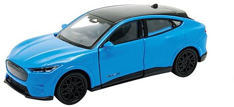 Toi-Toys Ford Mustang Mache GT 2023 12cm Modellauto Metall Modell Auto Spielzeugauto 63 (Blau-Metallic)