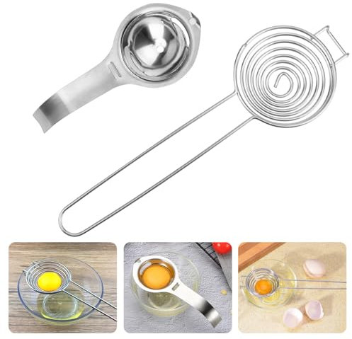 Egg Separator Egg Yolk White Divider, 2 PCS Egg Yolk Separator, Egg White Separator, Egg Separator Tool, Yolk & Egg White Filter,Baker Tool Egg Extractor, Kitchen Baking Tools