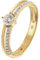 GLIZZ Damenring Gold 333/8K mit Zirkonia elegantes Schmuckstück für modische Frauen, zauberhaftes Accessoire GL8814-54 Ringgröße 54/17,2