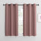 NICETOWN Décoration de Petite Fenêtre, Rideau Occultant Rose Opaque à Oeillets Decoration pour Chambre Cuisine Salon, Largeur 107 sur Hauteur 120cm, Haricot Rose, 2 Pièces
