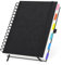 Yarotm Taccuino Spirale A5 Righe - 1PC 100GSM Quaderno in Pelle PU - 21.3x14.5cm 120 Fogli Block Notes - Notebook A5 Righe 7mm - Quaderno Appunti Spirale Copertina Rigida, Nero