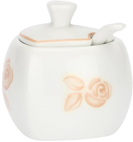 THUN - Mini-Zuckerdose in Herzform mit Löffel - Porzellan - Kollektion Bomboniera - 50 ml - 6 x 8,5 cm
