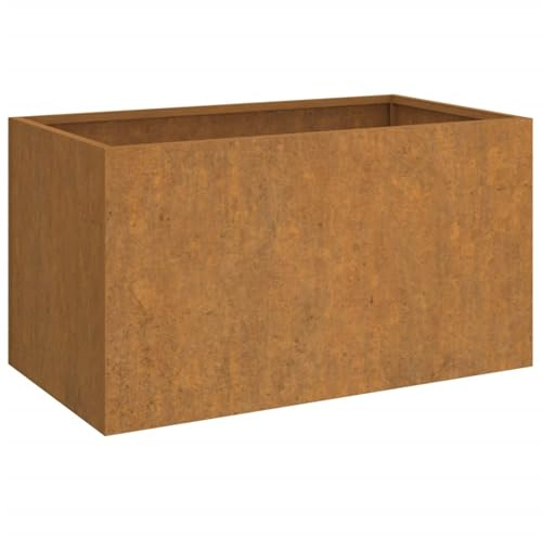 Homgoday Fioriera in Acciaio Corten 62x40x39 cm - Colore Ruggine - Ideale per Giardino, Balcone, Patio - Resistente alle Intemperie - Decorativa e Durevole - Facile Montaggio