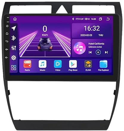Jrfeng Android 11 Autoradio Radio Für Audi A6 S6 RS6 C5 1997-2004, 9 Zoll HD Touchscreen GPS Navigation Mit Bluetooth WiFi Lenkradsteuerung carplay,V7