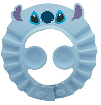 Disney – Visière Pare Shampoing Bébé Stitch – Protège Yeux Et Visage Pendant Le Bain – Évite Le Savon Dans Les Yeux – Réglable Et Confortable – Accessoire Officiel Lilo & Stitch Pour Bébé Enfant