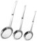 Alipis 3 Pezzi Set di schermo in maglia filtro spezia filtro fine per liquidi cucinando filtro per farina cestino del filtro a rete fine riutilizzabile acciaio inossidabile 304 Argento