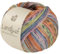 LandLust die Sockenwolle Seide 336 - Lachs/Orange/Grau/Mint/Rosa/Zitrusgelb/Graublau Gestreift