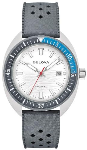 Bulova Herren-Armbanduhr Quarz Snorkel Grau 98B449