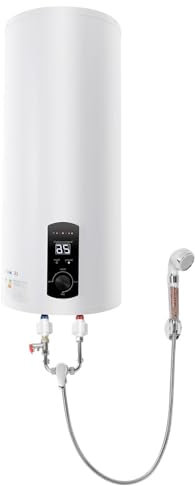 TouSuaRSi Serbatoio per acqua calda elettrica da 2000 W, a risparmio energetico, scaldabagno con protezione da perdite, contenitore interno smaltato, schermo LED (60 l)