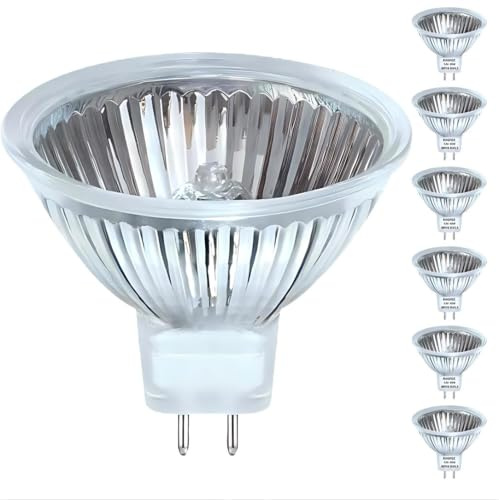 RAGFOZ MR16 Halogen Leuchtmittel 12V 20W, dimmbar, 2700K Warmweiß, Halogen Reflektor, MR16 Lampe für Einbauleuchten, Spotbeleuchtung, Kerzenwärmerlampe, 280Lm, 6er Pack