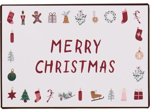IB Laursen Metallschild Merry Christmas 14x20cm