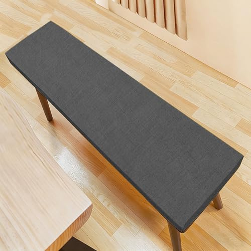 CHUNRONG Benutzerdefinierte Bankauflage 40 x 70 cm Unterseite Antirutsch rutschfeste Sitzbankkissen Bankauflage Geeignet mit Reißverschluss für Innen Outdoor Fensterbank Couch, Dunkelgrau
