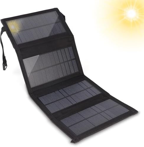 20W Cargador portátil de Paneles solares USB-A Salida IP67 Impermeable Camper Mochila para Senderismo Teléfono móvil eléctrico Linterna de Banco