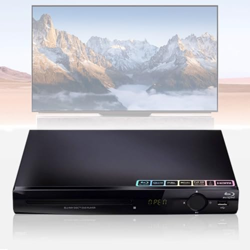 Lettore DVD 1080P Region Free, compatibile HDMI, supporta la riproduzione di DVD CD VCD, ingresso USB, include cavo HDMI e telecomando per l'intrattenimento domestico
