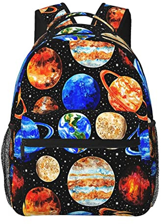 Travel Laptop Backpack Cool Planets Backpacks Durable Daypack Notebook Computer Bag Gifts for Men Women Adults