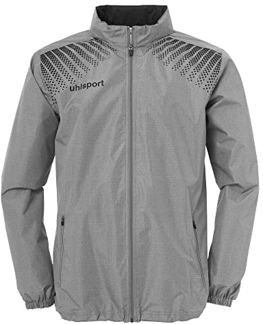 Uhlsport Men Goal Rain Jacket - Dark Grey Melange/Black, 3X-Large