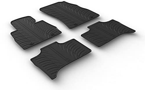 Satz Gummimatten kompatibel mit BMW X5 E53 1999-2006 (T Profil 4-teilig + Montage-clips)