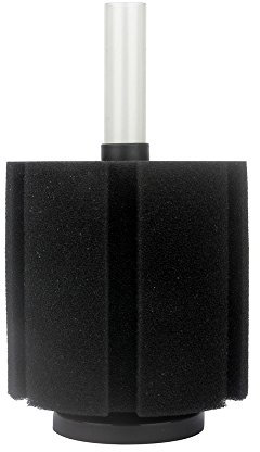 SENZEAL Dimensione L Filtro a Schiuma biochimica della Pompa di Aria del Filtro dalla Spugna per l'acquario con la valvola di ritenuta Nero