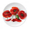 Fleurs Rouge Peinture Maïs pétales de coquelicot Fruits décoratifs en porcelaine Assiette à dessert 20,3 cm dîner Maison Cadeau
