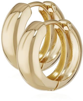 NKlaus Paar 585 Gold gelbgold Klappcreolen Ohrringen 15 x 5,1mm Hochglanzpoliert Rund 4742