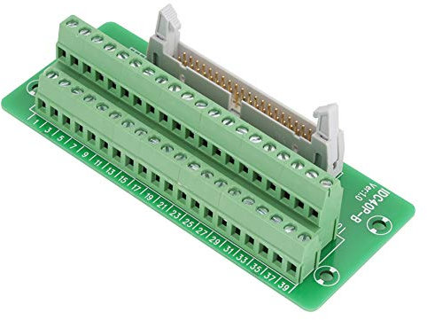 ID40P Connettore Morsettiera Maschio Blocco Giunzione 40Pin Supporto Interfaccia PLC con Guida DIN Connettore Morsettiera di intestazione Maschio
