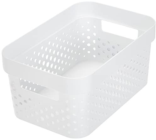 Curver Infinity Tray 4.5 L Dots Recycled Plastic Pink Crates, white, S