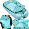 PaLulli 6-TLG Baby Ausstattung-Set - Babynest mit Stillkissen, Baby-Matratze, Kuscheldecke, Flachkissen, Nackenkissen, kuschelweich für Babys (MINZ Wald)