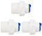 sourcing map Schnelle Verbindung Wasserreiniger Rohrverschraubung drücken in Zum Anschluss Wasserschlauchverbinder für RO Umkehrosmoseanlage Gerade, 3/8 BSP Male -1/4 (6,4mm) Tube OD