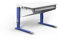 Moll Bandit Kinderschreibtisch höhenverstellbar | mitwachsend, ergonomisch & neigbar für aufrechtes Sitzen | ideal für Schulkinder | Schreibtisch weiß (Standard, Blau, 90cm x 70,5cm)