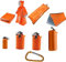 Ninth C Notfallzelt mit Notfalldecke, Poncho und Notfallschlafsack, 2 Personen Notfallzelt zum Wandern, Erdbeben Vorbereitung, Surplus Campingausrüstung (Orange)