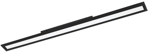 EGLO connect LED Deckenleuchte Salobrena-C, 1 flammige Deckenlampe aus Aluminium und Kunststoff in Schwarz, Weiß, mit Fernbedienung, Farbtemperaturwechsel (warm – kalt), RGB, dimmbar, L 119,5 cm