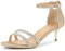 Allegra K Women's Stiletto Kitten Heels Glitter Heel Sandals Gold 7 UK/Label Size 9 US