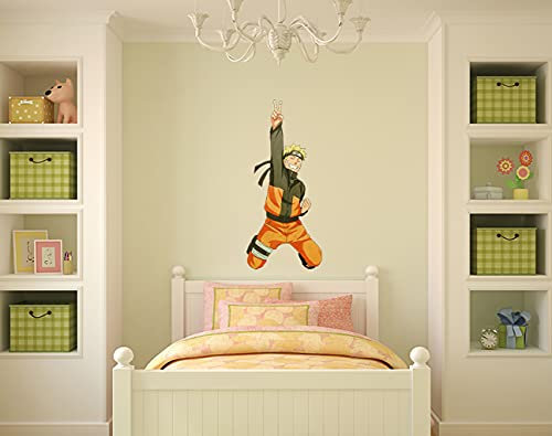Happy Uzumaki Sticker Mural Autocollants de Chevet Muraux Autocollant Japonais Manga Anime Style Décoration Intérieure Décorations