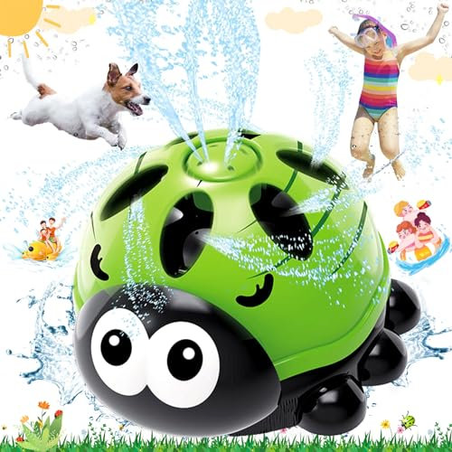 Dilightnews Juguetes de Rociadores Portátiles, Juguete de Rociador de Agua Giratorio, Juguete de Agua para Niños Pulverización para Actividades Familiares Aire Libre Jardín Patio Trasero Fiesta Playa