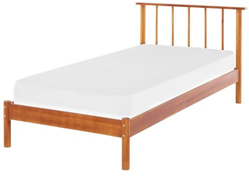 Doppelbett Massivholz Hellbraun mit Lattenrost 90 x 200 cm Skandinavisch Barret