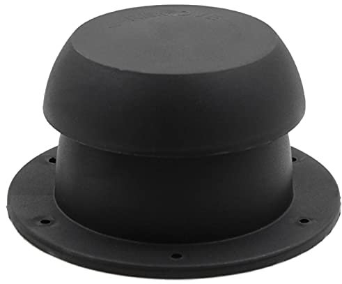 GSDGV Round RV Ventilation Cap, Waterproof Mushroom Head Shape Outlet Ventilation Cap, Round Air Fan Exhaust Outlet Vent Cap for Camper Trailer Motorhome, Easy Install(Black)