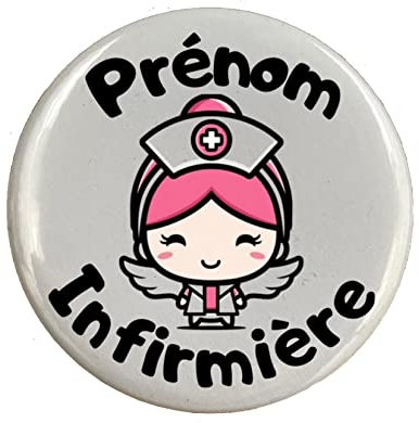badge broche infirmière personnalisable