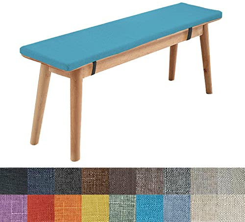 WTHYGB Bankauflage Bankkissen 190 X 45 X 5CM Waschbare Rutschfestes 5CM Dickes Gartenbank Sitzkissen mit Abnehmbarem Bezug, Stuhlkissen für Garten Terrasse Esszimmer Küche, 148 Größen (Blauer See)